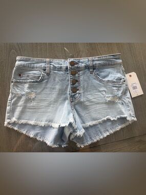 Billabong button up jean shorts - size 27